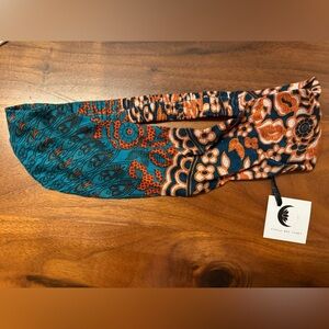 Women’s Teal and Orange Printed Hair Accessory